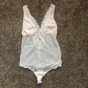 Aerie pink lace bodysuit